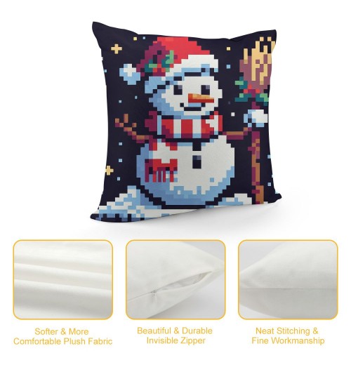 Ulloord Christmas pillow Covers Farmhouse Christmas Decorations Truck Snowman Winter Holiday Decor Throw Cushion Case for Home Couch