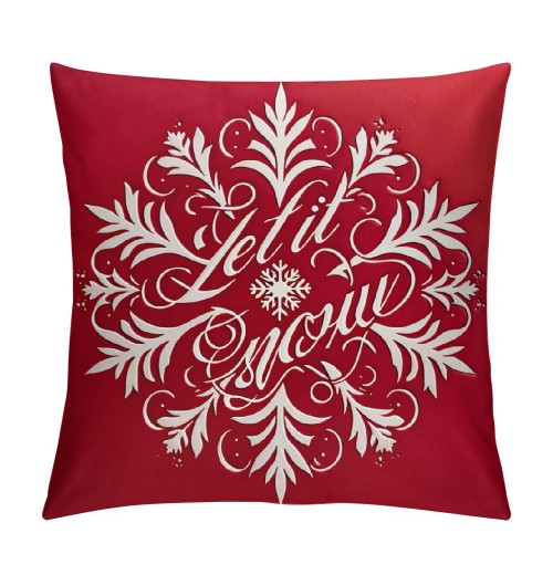 Ulloord Red Christmas pillow Covers Farmhouse Christmas Decorations Merry Christmas Winter Holiday Decor Throw Cushion Case for Home Couch