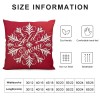 Ulloord Red Christmas pillow Covers Farmhouse Christmas Decorations Merry Christmas Winter Holiday Decor Throw Cushion Case for Home Couch