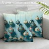 Ulloord  Blue Christmas pillow Covers Farmhouse Christmas Decorations Merry Christmas FA La La Winter Holiday Decor Throw Cushion Case for Home Couch