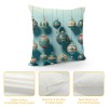 Ulloord  Blue Christmas pillow Covers Farmhouse Christmas Decorations Merry Christmas FA La La Winter Holiday Decor Throw Cushion Case for Home Couch