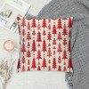 Ulloord Red Christmas pillow Covers Farmhouse Christmas Decorations Merry Christmas Tree Winter Holiday Decor Throw Cushion Case for Home Couch