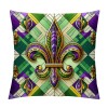 Ulloord Mardi Gras pillow Covers Spring Farmhouse Decor Truck Holiday Decorations Throw Cushion Case for Home Decorations