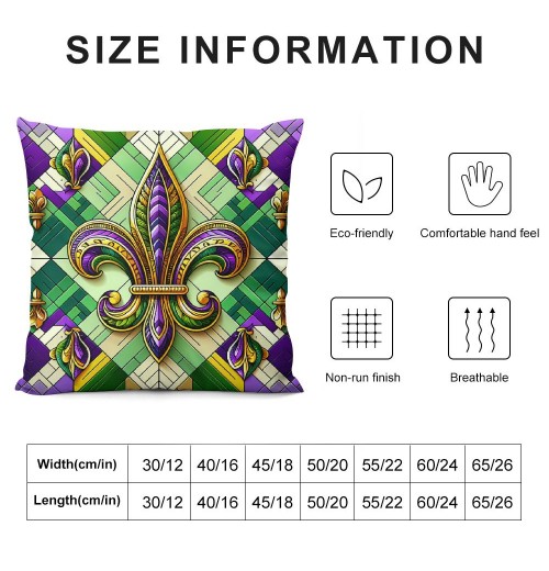 Ulloord Mardi Gras pillow Covers Spring Farmhouse Decor Truck Holiday Decorations Throw Cushion Case for Home Decorations