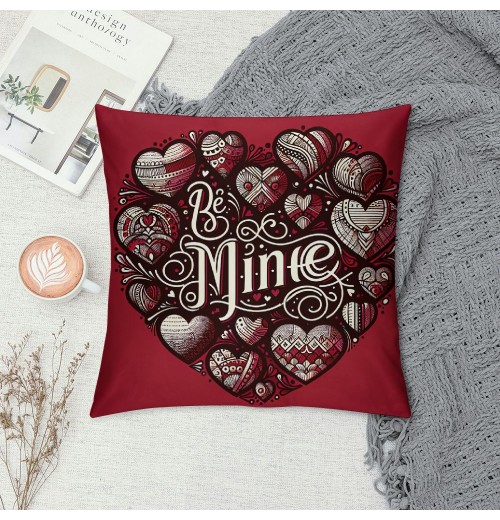 Ulloord  Valentines Day Throw pillow Covers , Love Heart Spring Farmhouse Holiday Red Cushion Case for Home Sofa Couch Decoration