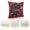 Ulloord  Valentines Day Throw pillow Covers , Love Heart Spring Farmhouse Holiday Red Cushion Case for Home Sofa Couch Decoration