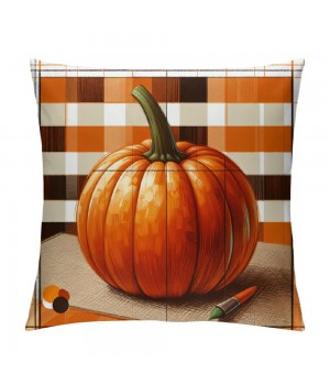 Ulloord Fall Decor pillow Covers Thanksgiving Farmhouse Decorations Dot Orange Pumpkin Throw Cushion Case for Home Couch