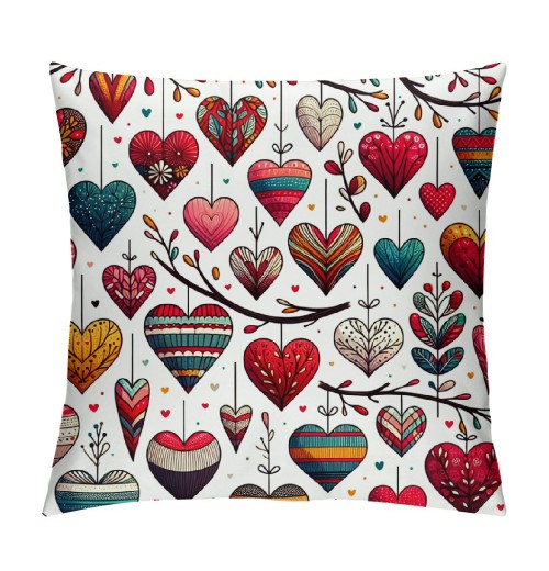 Ulloord Valentines Day Throw pillow Covers , Red Black Love Spring Farmhouse Holiday Cushion Case for Home Sofa Couch Decoration