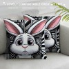 Ulloord  Easter pillow Covers Easter Decorations for Spring Farmhouse pillows Easter Decorative Throw pillows Buffalo Plaid Bunny Eggs Throw Cushion Case for Home Decor