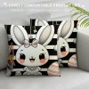 Ulloord Easter pillow Covers, Decorative Easter Bunny Eggs pillow Covers Spring Decorations for Living Room Sofa Couch Bed Patio Indoor Outdoor Home Decor