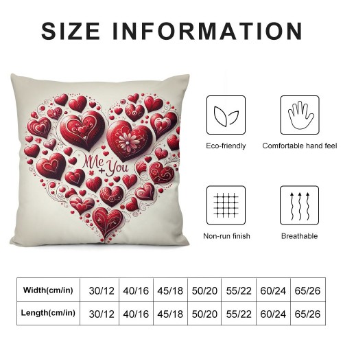 Ulloord  Valentines Day Throw pillow Covers, Love Heart Truck Spring Farmhouse Holiday Red Cushion Case for Home Sofa Couch Decoration