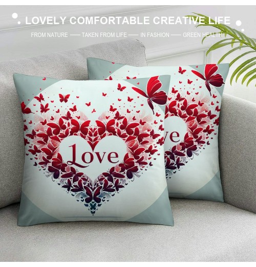 Ulloord Valentines Day pillow Covers Spring Farmhouse Decor Holiday Decorations Throw Cushion Case for Home Decorations