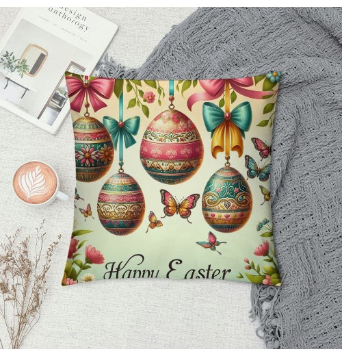 Ulloord Easter pillow Covers Eggs Throw pillows Decorative Spring Home Decor for Sofa