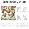 Ulloord Easter pillow Covers Eggs Throw pillows Decorative Spring Home Decor for Sofa