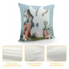 Ulloord Easter pillow Covers, Decorative Easter Bunny Eggs pillow Covers Spring Decorations for Living Room Sofa Couch Bed Patio Indoor Outdoor Happy Easter Home Decor