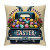 Ulloord Easter pillow Covers Easter Decorations for Home Bunny Truck Hello pillows Easter Decorative Throw pillows Spring Easter Farmhouse Decor