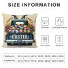 Ulloord Easter pillow Covers Easter Decorations for Home Bunny Truck Hello pillows Easter Decorative Throw pillows Spring Easter Farmhouse Decor