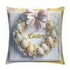 Ulloord Easter pillow Covers Bunny Eggs Yellow and White Plaid Cushion Cases Holiday Home Decorations for Sofa Couch Farmhouse Outdoor Living Room Decor