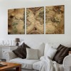 World Map Wall Art Canvas Old Nautical Map Picture Beige Retro Painting Globe Spherical Vintage Map Artwork for Bedroom Living Room Study Room Teens Room Home Office Large Decor 