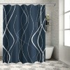 Shangniulu Shower Curtain for Bathroom with Hooks,Shower Curtain Set,White Stripe Bath Curtains Decorative Shower Curtains Water Repellent Washable