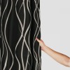 Shangniulu Black and Brown Striped Wavy Line Fabric Shower Curtain for Bathroom , Shower Curtains for Bathroom , Weighted Hem,Waterproof Bath Accessories Hotel Style