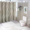 Shangniulu White Shower Curtain for Bathroom with Hooks, Shower Curtain Set, White Bath Curtains Decor Shower Curtains Water Repellent Washable