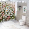 Shangniulu Shower Curtain, Blushing on Minimal Backdrop,  Fabric Bathroom Decor Set with Hooks