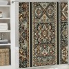 Shangniulu Shower Curtain, Concept Ethnic Ornaments Cultural Inspirations,  Fabric Bathroom Decor Set with Hooks