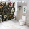 Shangniulu Floral Eucalyptus Shower Curtain, Colorful Blossomy Meadow Wild Flowers Botanical Themed,  Fabric Bathroom Decor Set with Hooks