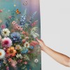 Shangniulu Shower Curtain, Creative Boho Wild Garden Bursting into Flowers Vintage ,  Fabric Bathroom Decor Set with Hooks