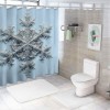 Shangniulu Shower Curtain, Retro Minimal Symmetrical Printing Shower Curtain,  Fabric Bathroom Decor with Hooks