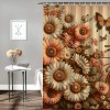 Shangniulu Shower Curtain, with Tender Clouds Butterflies Flowers and ,  Fabric Bathroom Decor Set with Hooks