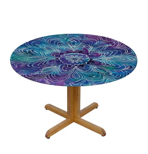 Shangniulu Gradient Colors Round Table cover, Watercolor Painting, Great for Buffet Tables, Parties, Holiday Dinners and More