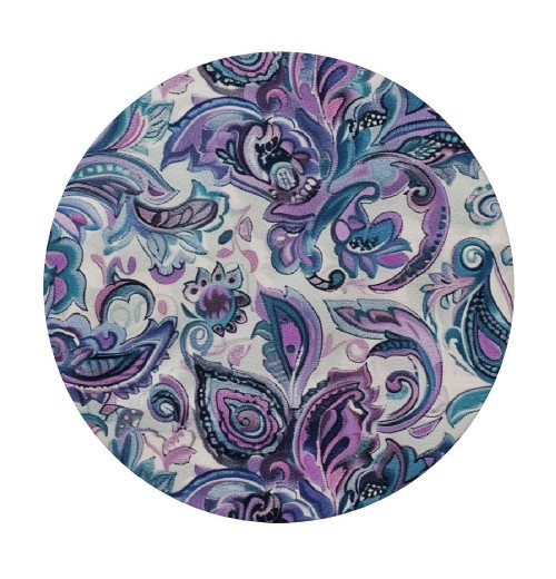 Shangniulu Round Table cover, Flowers Pattern Country Print, Suitable for Wedding Party Polyester Reception Banquet Event Kitchen Dining