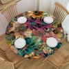 Shangniulu Boho Round Table cover, Waterproof and Washable Polyester Table, Great for Buffet Tables, Parties, Holiday Dinners and More