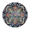 Shangniulu Bohemian Round Table cover, Waterproof and Spill-Proof Washable Polyester Table, Suitable for Polyester Reception Banquet Event Kitchen Dining