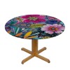 Shangniulu Boho Round Table cover, Bohemian Colorful Flowers Botanical, Suitable for Wedding Party Polyester Reception Banquet Event Kitchen Dining