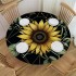 Shangniulu  Round Table Fitted Table Cover with Elastic Edged Geometry Summer Sunflower Waterproof Table  for Party Kitchen Dining Indoor Outdoor Table