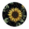 Shangniulu  Round Table Fitted Table Cover with Elastic Edged Geometry Summer Sunflower Waterproof Table  for Party Kitchen Dining Indoor Outdoor Table