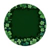 Shangniulu  Round Table Fitted Waterproof Table Cover St. Patrick's Green Clover Leaves,Elastic Edged Washable Table s for Kitchen Dinning Picnic Party Decor Watercolor Shamrock on Green