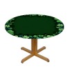 Shangniulu  Round Table Fitted Waterproof Table Cover St. Patrick's Green Clover Leaves,Elastic Edged Washable Table s for Kitchen Dinning Picnic Party Decor Watercolor Shamrock on Green