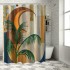 Shangniulu  Beautiful Floral Shower Curtain for Your Bathroom - Stylish Green Plant Shower Curtain for Bathroom Partitions, Decoration