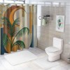 Shangniulu  Beautiful Floral Shower Curtain for Your Bathroom - Stylish Green Plant Shower Curtain for Bathroom Partitions, Decoration