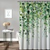 Shangniulu Beautiful Floral Shower Curtain for Your Bathroom - Stylish Green Plant Shower Curtain for Bathroom Partitions, Decoration