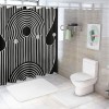 Shangniulu Black and White Shower Curtain, Boho Minimalist Arch Geometric Machine Washable Waterproof Fabric for Bathroom Bathtub Decor with Hooks