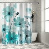 Shangniulu Rustic Floral Shower Curtain, Daisy Shower Curtain Watercolor Painting Farmhouse Waterproof Shower Curtain Sets Polyester Fabric Machine Washable Decor Bath Curtain