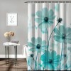 Shangniulu Rustic Floral Shower Curtain, Daisy Shower Curtain Watercolor Painting Farmhouse Waterproof Shower Curtain Sets Polyester Fabric Machine Washable Decor Bath Curtain