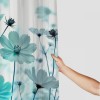 Shangniulu Rustic Floral Shower Curtain, Daisy Shower Curtain Watercolor Painting Farmhouse Waterproof Shower Curtain Sets Polyester Fabric Machine Washable Decor Bath Curtain