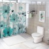 Shangniulu Rustic Floral Shower Curtain, Daisy Shower Curtain Watercolor Painting Farmhouse Waterproof Shower Curtain Sets Polyester Fabric Machine Washable Decor Bath Curtain