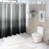 Shangniulu Black and white Shower Curtain, bathroom gradient embossed Shower Curtain, waterproof Shower Curtain with hooks